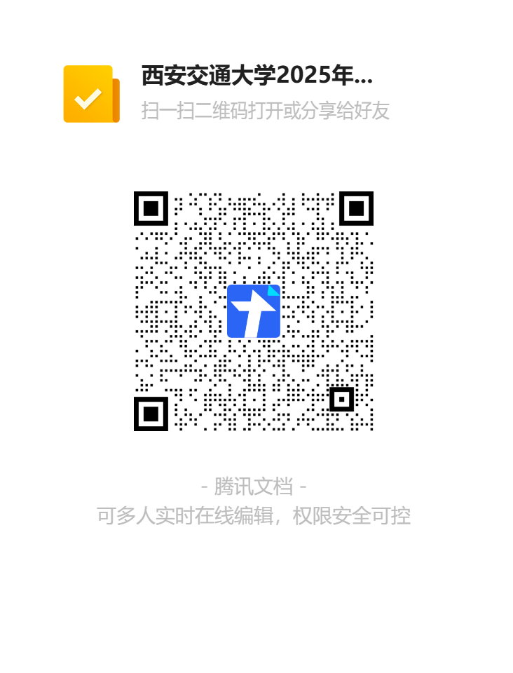 西安交通大学2025年“中国传统文化”C9暑期学校报名信息收集二维码